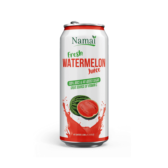 Namai Pure Watermelon Juice, All Natural, 10.8 fl oz Can, 24 Count