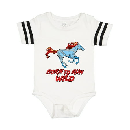 

Inktastic Born to Run Wild- Galloping Horse Gift Baby Boy or Baby Girl Bodysuit