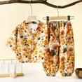 thumbnail image 2 of Boys And Girls Soft Pajamas Cotton Toddler Pjs Long Sleeve Kid Sleepwear Sets,6-12 Months 12-24 Months 2t 3t 4t 5t 6t 7t 8t 9t Children Yellow 12-18 Months, 2 of 5