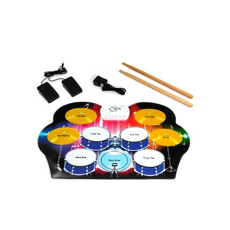 D'Luca Roll Up Portable 9 Pad Electric Drum Set