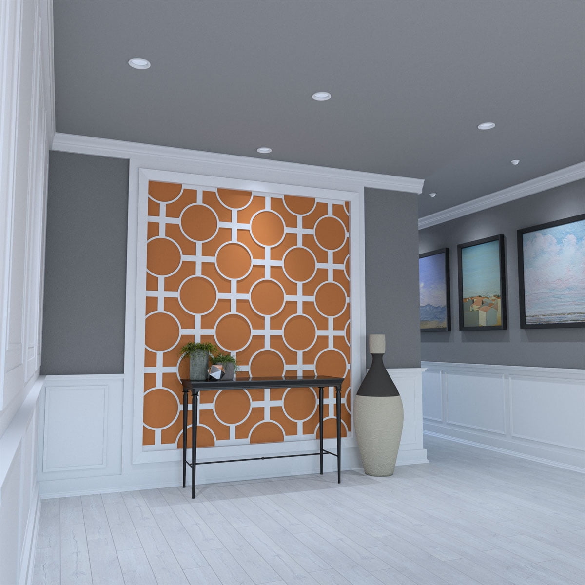 Medium Chesterfield Decorative Fretwork Wall Panels in Architectural Grade PVC