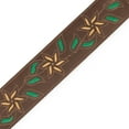 thumbnail image 3 of Levy's 2.5" Flowering Vine Leather Guitar Strap Brown/Yellow, 3 of 3