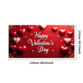 thumbnail image 1 of Valentine's Day Banner Heart Balloons Pink Roses Gift Box Backdrop Party Supplies Photography Props Romantic Decorations Festive Décor Background, 1 of 4