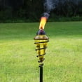 thumbnail image 6 of Sunnydaze Outdoor Adjustable Height Glass and Metal Swirl Patio and Lawn Torch Set - Yellow - 2pk, 6 of 10