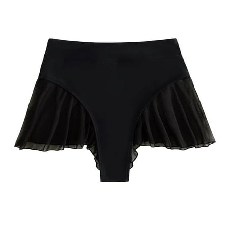 VMESZQFG Summer Women s Plus Size Sexy Sweetheart Mesh Splice G String Pants Womens Sexy Beach Swim Pants Black M