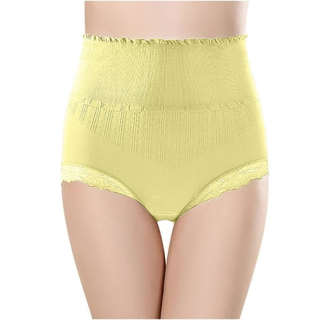 Kmdttou Cotton Underwear for Women Sexy Lace High Cut Panties Comfort Bikini Panty Stretch Underpants Breathable Ladies Briefs (Available in Plus Size) Green-L