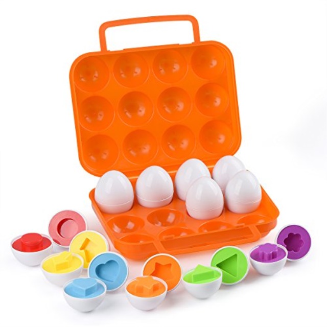 Matching Eggs, Shapes and Colors Educational Toys Set Puzzle Sorting