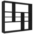 thumbnail image 2 of vidaXL Wall Shelf Black 35.4"x6.3"x30.7" Chipboard, 2 of 6