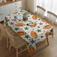 thumbnail image 2 of Colorful Footballs and Stars Pattern Rectangle Tablecloth 60"x84",Waterproof Polyester Rectangle Table Cloth, Wipeable Spillproof Polyester Tablecloth for Dining, Camping, Indoor and Outdoor, 2 of 5