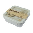 thumbnail image 1 of WRXMIJNHGSA Boîte à Lunch Portable Boîte à Lunch Étanche Récipient à Salade avec Cuillère & Baguettes Récipients à Lunch Étanches Micro-Ondes Congélateur Lave-Vaisselle Disponible Rectangle Blé, 1 of 8