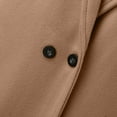 thumbnail image 7 of YDFCWXW Women's Oversized Notched Collar Wool Blend Single Midi Long Trench Coat Coffee, L, 7 of 7