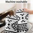 thumbnail image 5 of Black and White Geometric Boho Pattern Bathroom Rugs Mat,Non Slip Microfiber Bathroom Rug,Rubber Backing,Soft Bathroom Mats for Bathroom Floor,Tub and Shower,17x30in(43x75cm), 5 of 5