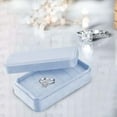 thumbnail image 6 of Velvet Rings Display Holder with Lid Organizer Earrings Jewelry Box for Multiple Blue, 6 of 9
