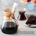 thumbnail image 3 of Juego de Cafetera Pour Over - 800ML Cafetera de Vidrio con Filtro Reutilizable de Acero Inoxidable 304 (800ML), 3 of 9