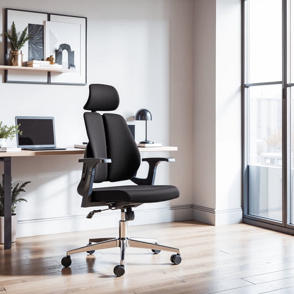 Genric Office Chair Black Office Chair, Modern Style, Breathable mesh fabric, Nylon, Indoor Office
