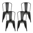 thumbnail image 1 of Heavenly Collection Black Metal Dining Chairs – Set of 4, Modern & Durable for Kitchen or Dining Room, 1 of 9