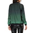 thumbnail image 3 of MODA NOVA Juniors Standing Collar Long Sleeve Full Zip up Short Bomber Jacket, 3 of 6