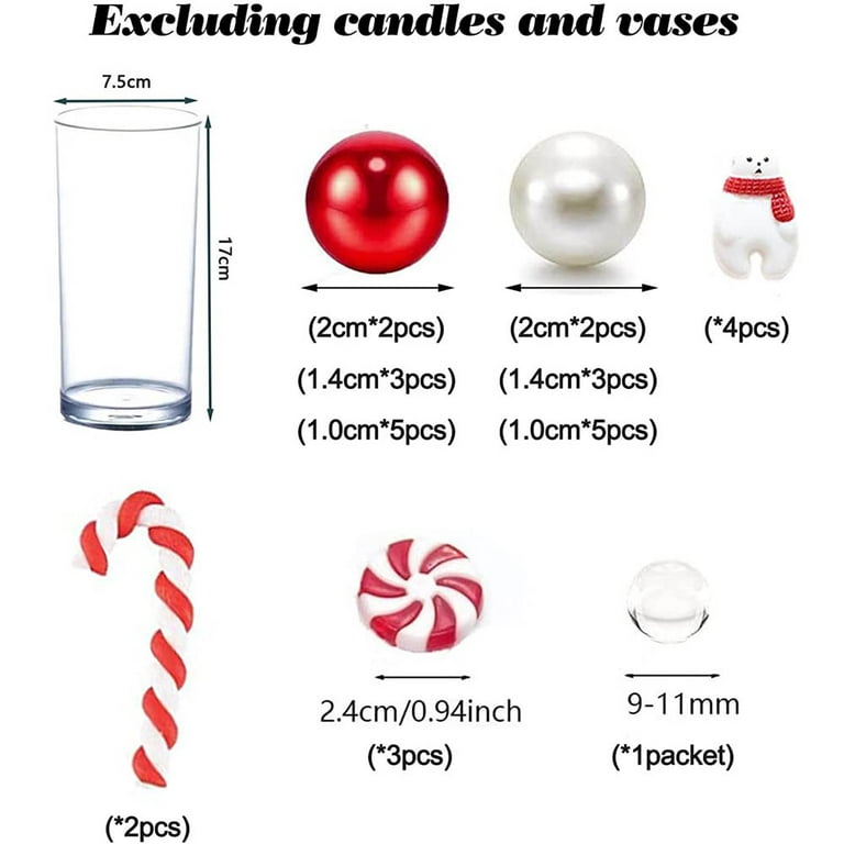WOHSAO Christmas Vase Fillers for Floating Candles DIY - 2023 New Christmas  Vase Filler Vases, Floating Pearls for Centerpieces Vases Candy Christmas