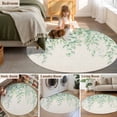thumbnail image 5 of Large Round Rug 8Ft Washable Non-Slip, Eucalyptus Leaves Circle Area Rugs for Living Room Bedroom, Sage Green Summer Botanical Weeping Rustic Indoor Floor Mats Carpet Runner for Home Decor, 5 of 8