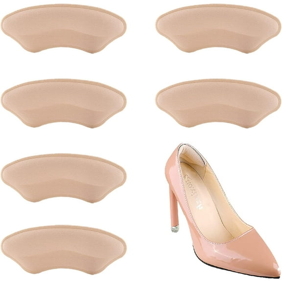 Heel Pads for Shoes That are Too Big, Heel Grips for Womens Men Shoes, Heel Cushions Inserts for Loose Shoes, Heel Protectors, Heel Slipping, Blisters (3 Beige)