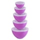 thumbnail image 2 of Set de 5 Recipientes Bowls de Plástico con Tapa AGBOX Color Morado, 2 of 5