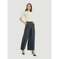 thumbnail image 5 of Women High Waist Casual Wide Leg Long Palazzo Pants Trousers Regular Size Olive Green XL, 5 of 8