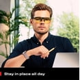 thumbnail image 5 of NoCry Yellow Safety Glasses for Men – ANSI Z87 Rated Shooting Eyewear with Scratch and Fog Resistant Lenses – Blue Light Blocking, 100% UV Protection – Fully Adjustable for a Comfortable Fit, 5 of 8
