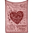 thumbnail image 2 of Godmother Gifts, Fairy Godmom Proposal Gift Bed Flannel Plush Blankets for Women, Friends, Sister, Aunt for Birthday, Christmas, Mother''s Day - Red Heart, 50"x 60", 2 of 6
