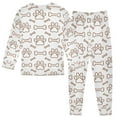 thumbnail image 2 of joogoo Dog Paw Prints Bones 2 Piece Long Sleeve Tee and Pants Cotton Pajama Set 8Y, 2 of 7