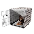thumbnail image 2 of Birds Dog Crate Cover, Flying Animal Drawn by Hand Bold Folk Inspired Art, Easy to Use Pet Kennel Cover Small Dogs Puppies Kittens, 7 Sizes, Dark Taupe Pale Salmon, by Ambesonne, 2 of 6