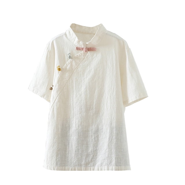 XMMSWDLA Hauts à Manches 3/4 pour Femmes Hauts d'Été Décontractés Col Carré T-Shirts à Manches Courtes en Maille Blanc Hauts pour Femmes Manches Courtes