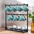thumbnail image 4 of Hariumiu Coffee Mug Holder for Countertop 14-Hook Display Stand with Storage Rack 2 Tier Mug Display Stand Space-Saving Mug Tree Organizer, 4 of 8