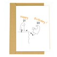 thumbnail image 1 of Tarjeta de cumpleaños divertida de 21 años con caricatura tiangqiwoole, 1 of 1