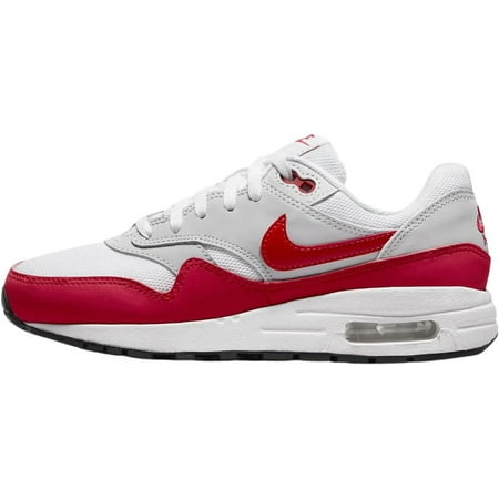 Nike Grade School Boys Air Max 1 Running Shoes Size 5.5Y Color Neutral Grey/University Red/White/Black