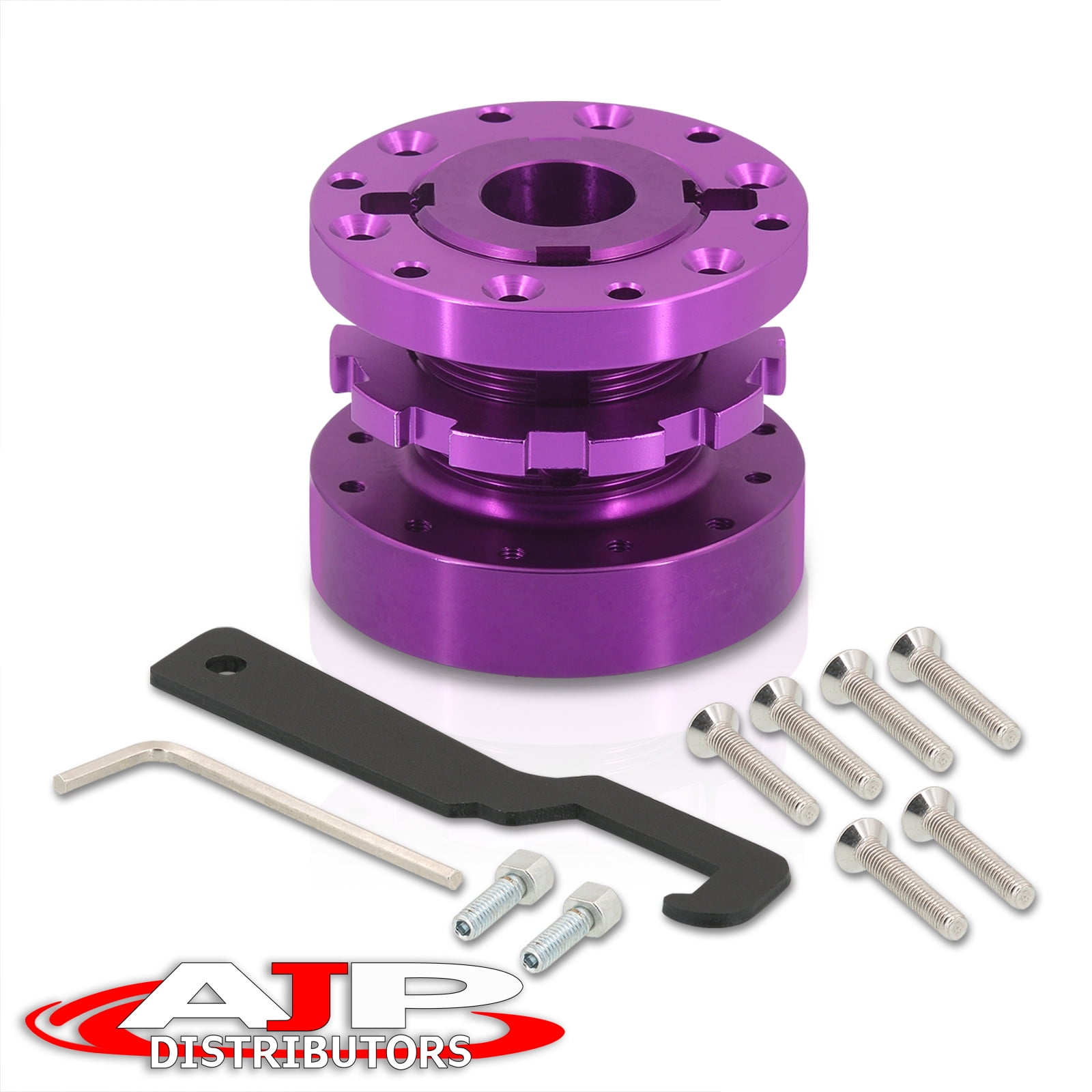 Universal Adjustable 6 Hole Bolt Steering Wheel Extender Adapter Hub Kit Purple Universal Adjustable 6 Hole Bolt Steering Wheel Extender Adapter Hub Kit Purple