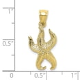 thumbnail image 3 of FB Jewels 10K Yellow Gold Starfish High Polish and Textured Pendant, 3 of 3