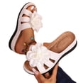 thumbnail image 4 of Sandalias Ortopédicas de las Mujeres con Soporte de Arco, Zapatillas de Tacón de Cuña, Diseño Floral Redondo Del Dedo Del Pie Abierto, Zapatillas de las Mujeres con Soporte de Arco, Versátil Más Tama, 4 of 9