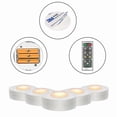 thumbnail image 2 of 3pcs Led Dimmable Wireless Puck Lights With Remote Control Lights Stick Anywhere For Cabinet Showcase Wardrobe, 2 of 5