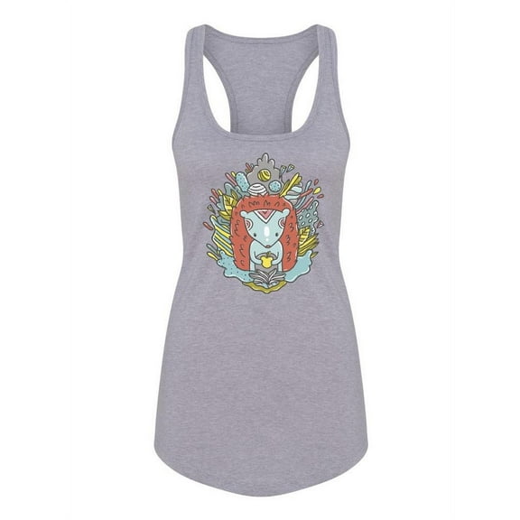 Hedgehog With Particles Racerback Tank Women -Image by Shutterstock, Female Large