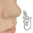 thumbnail image 4 of Guardoinrt Anneau de Nez Non Percé en Forme de U Cristal Mode Punk pour Femmes Hommes Bijoux avec Gemme, 4 of 5