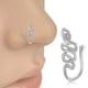 thumbnail image 3 of Aro para la nariz sin perforación, forma de U, clip para la oreja, purpurina, cristal, punk, moda, pequeño trago Plata, 3 of 7