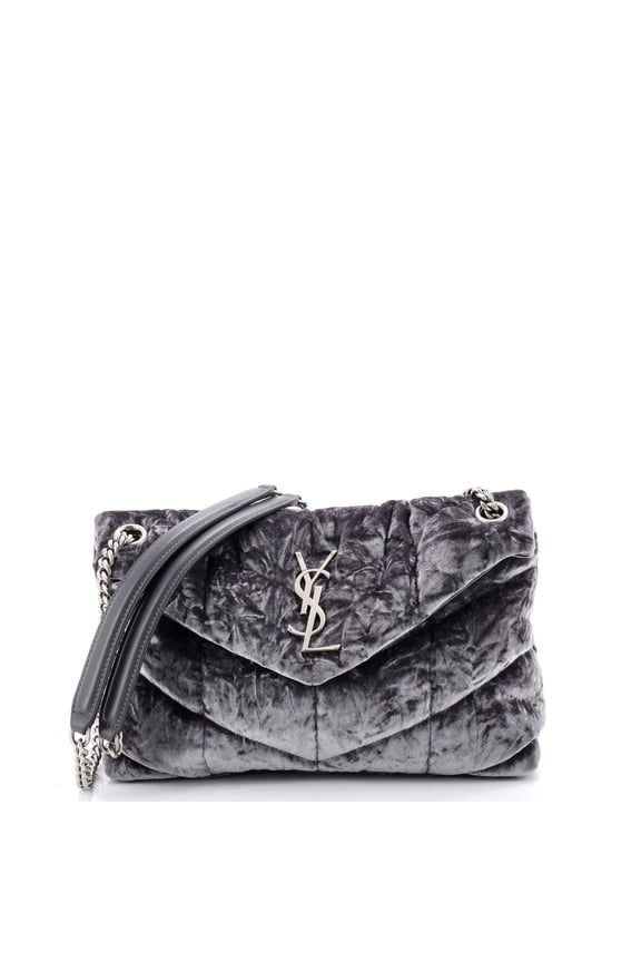 Pre-Owned Loulou Puffer Shoulder Bag Quilted Velvet Small By Rebag