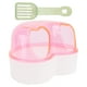 thumbnail image 3 of Baño para hámster, bañera para mascotas pequeñas, adorable baño de arena, puerta en forma de corazón, lavabo para hámster, chinchilla, pala de color aleatorio, 3 of 6