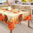 thumbnail image 4 of Fall Tablecloth 60"x84" Rectangular, Turkey Pumpkin Fall Harvest Tablecloths Decor,Water Resistant Autumn Thanksgiving Table Cover for Home Dinner Party Picnic, 4 of 7