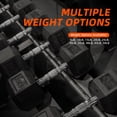 thumbnail image 5 of FlexWave Rubber Encased Hex Dumbbell – 10-50 lb, Black, Durable Non-Slip Weights for Home & Gym Workouts, 5 of 6