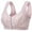 Light Purple, variant on Wire-Free Lace Front Closure Comfort Bra, Breathable Seamless Everyday Wireless Bralette Pink 90