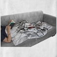 thumbnail image 6 of Music Soft Flannel Fleece Blanket, Jazz Men Band Playing Beats in New York at Night Retro Style Illustration Print, Cozy Plush for Indoor and Outdoor Use, 60" x 80", Red Black Ecru, by Ambesonne, 6 of 6