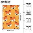 thumbnail image 3 of Fox Face Orange Ring Binder Notebook Journey Note Diary College Ruled Spiral Notebook Study Loose Leaf Paper A5 60 Pages, 3 of 8
