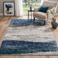 thumbnail image 4 of GENIMO 5'x7' Area Rug for Living Room, Machine Washable Non Slip Low Pile Rug for Bedroom Dining Room, Soft Abstract, Misty Teal, 4 of 5