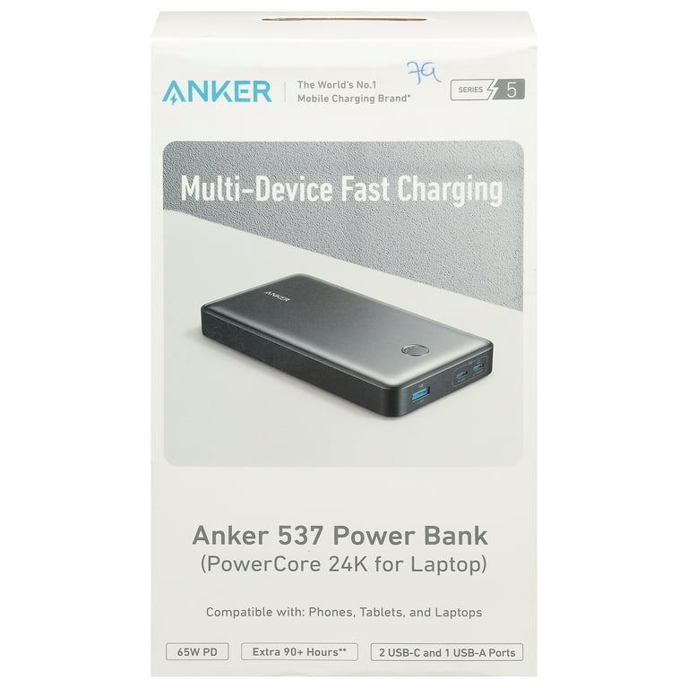 Anker 24K Power Bank (65W, 3-Port) - Walmart.com Anker 24K Power Bank (65W, 3-Port) - Walmart.com